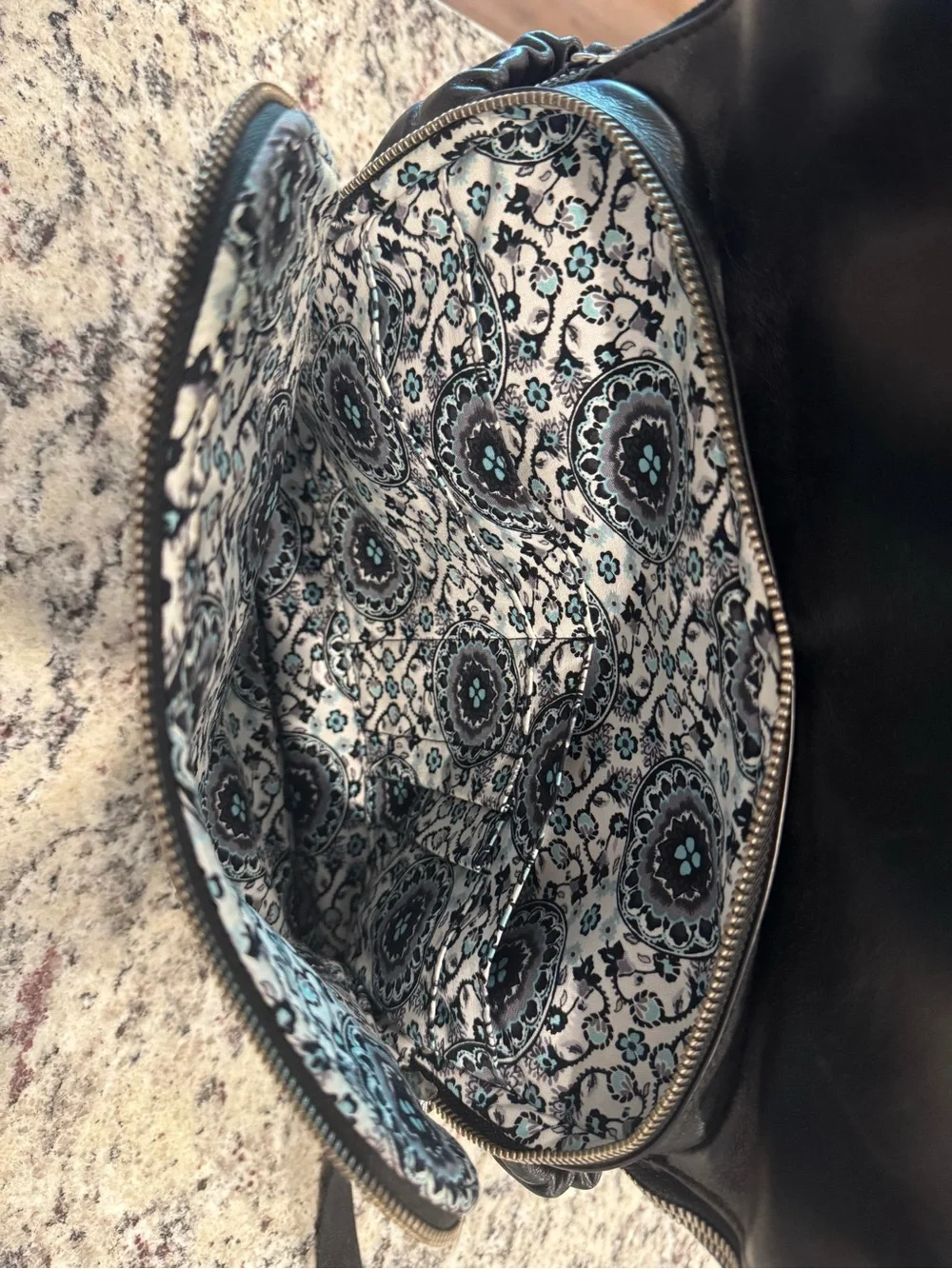 Vera Bradley Genuine Leather Carryall Backpack – Black
